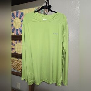 Columbia PFG omni-shield long sleeve green shirt